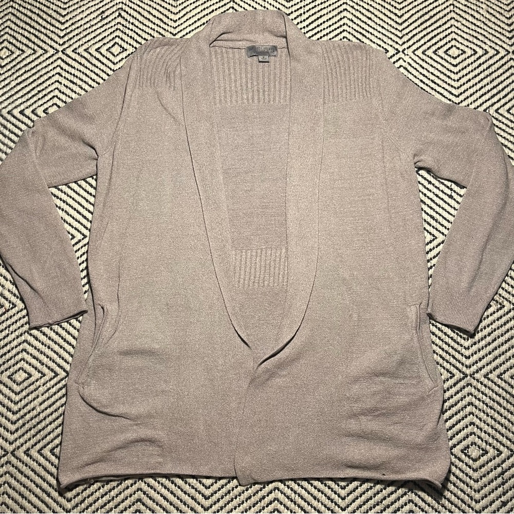 Barefoot Dreams CozyChic Lite Circle Cardigan Carbon Size M